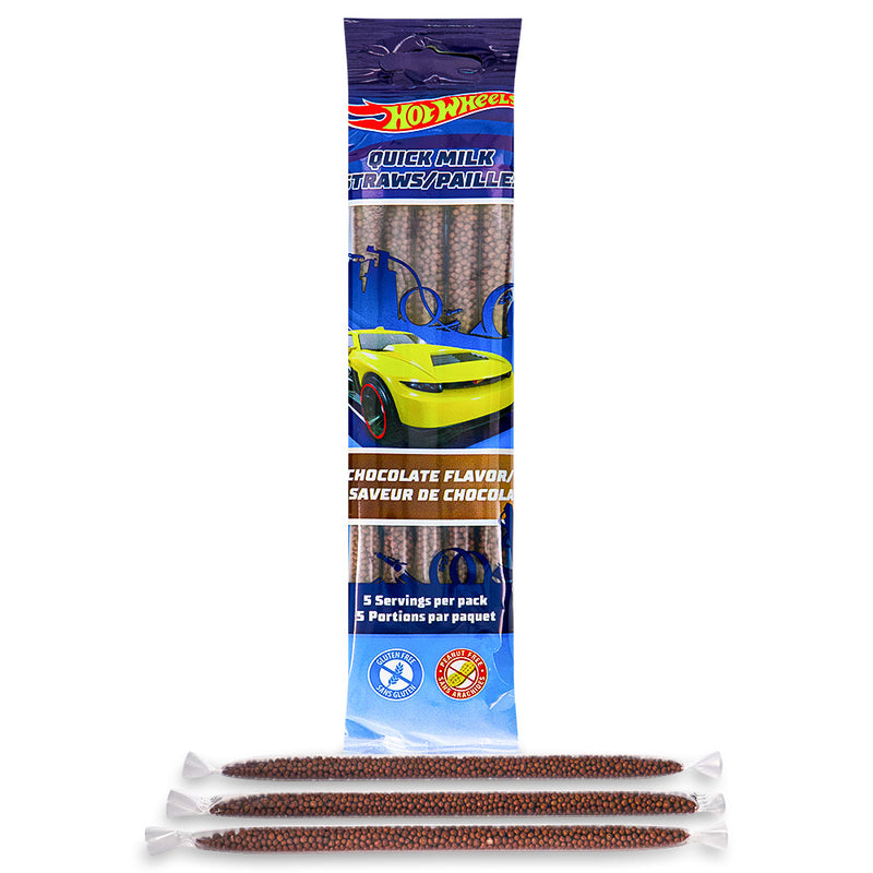 Hot Wheels Quick Milk Straws - Chocolate 30g - Milk Straws