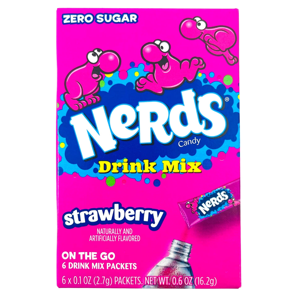 Nerds on  the Go Zero Sugar Strawberry - 16.2g, Nerds on the Go Zero Sugar Strawberry, Sweet escape without the sugar, Flavor-packed adventure for candy lovers, Tangy and sweet goodness in every bite, Burst of juicy strawberry, Make your taste buds do a happy dance, Guilt-free snack, burst of fruity joy, nerds, nerds candy, strawberry candy