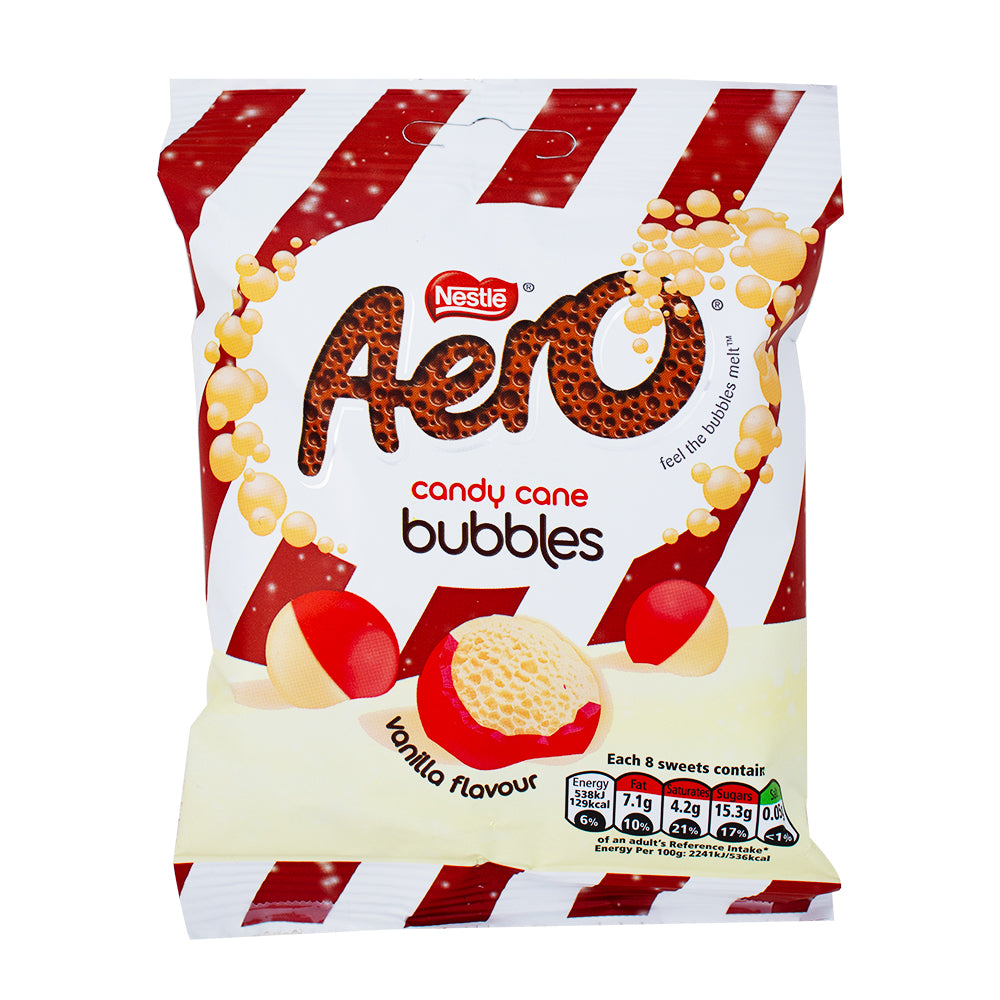 Nestle Aero Candy Cane Bubbles 70g Candy Funhouse Us