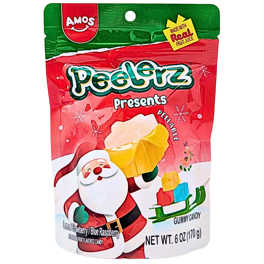 Amos Peelerz Holiday Gummy Presents - 6oz | Candy Funhouse US