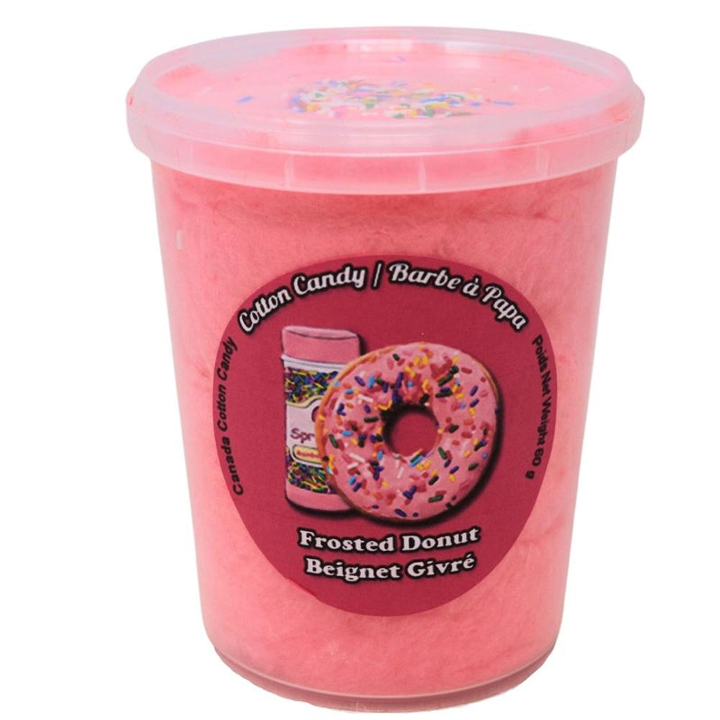 Cotton Candy Frosted Donut - 60g - Cotton Candy- Old Fashioned Candy- Donut Candy- Donuts