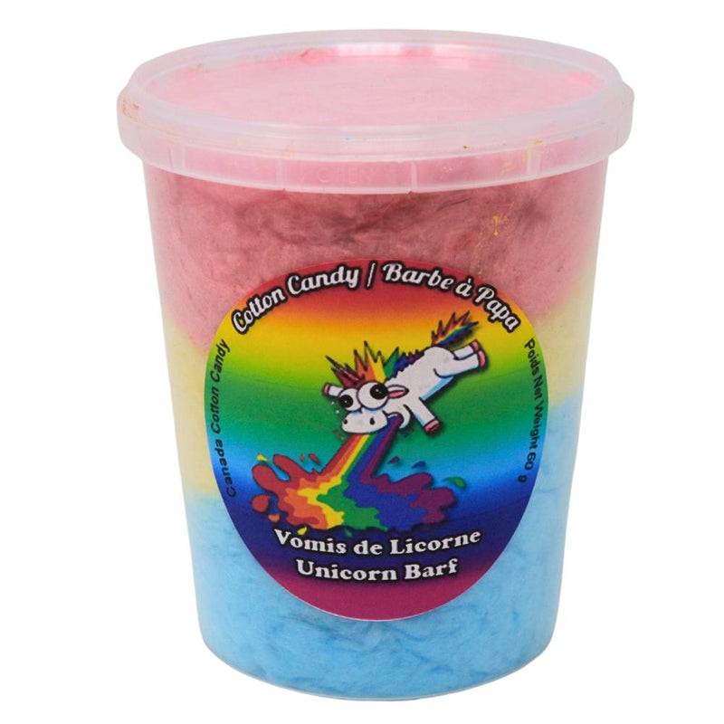 Cotton Candy Rainbow Unicorn Barf - 60g -Rainbow Candy - Old Fashioned Candy