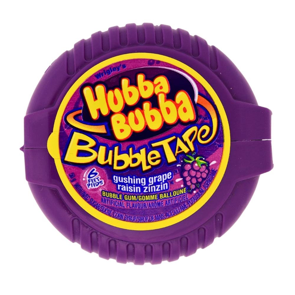 Hubba Bubba Bubble Tape Gushing Grape 1.97 Ounce Pack Of 12 12 Rolls Per  Box New
