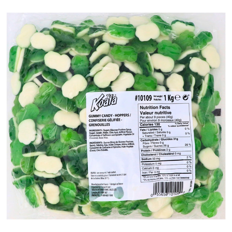 Koala Hoppers Candies 1 kg Nutrition Facts Ingredients, gummie candy, gummy candy, fun gummies, soft gummies, fruity gummies, soft gummy, green candy, green gummy, green gummies, bulk candy, bulk gummies
