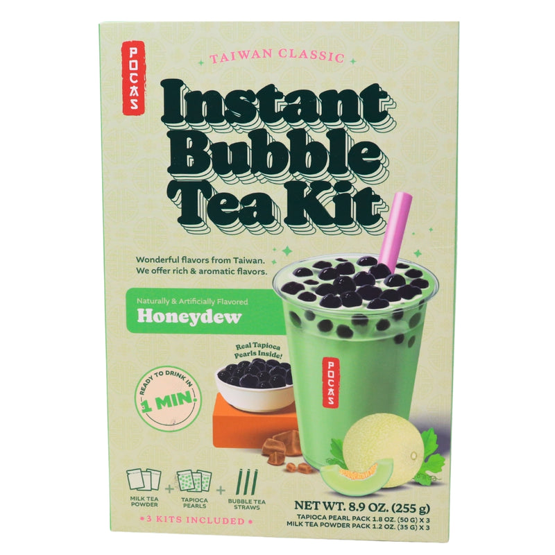 Pocas DIY Bubble Tea Kit Honeydew 3 Pack - 9oz-Bubble Tea Kit-honeydew bubble tea-honeydew milk tea