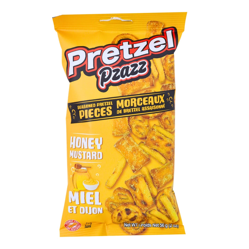 Pretzel Pzazz Honey Mustard - 56g - Pretzels - Honey Mustard Pretzels - Pretzel Chips