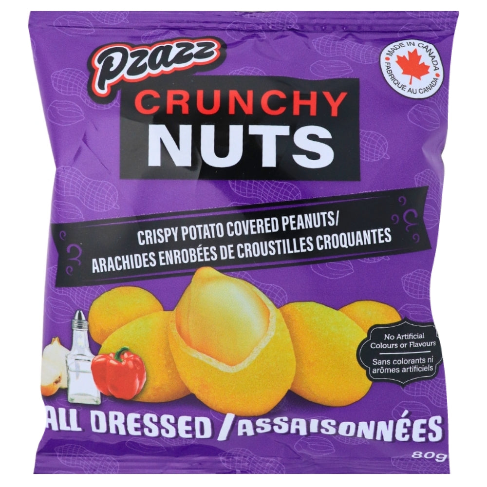 Pzazz Crunchy Nuts All Dressed - 80g | Candy Funhouse US