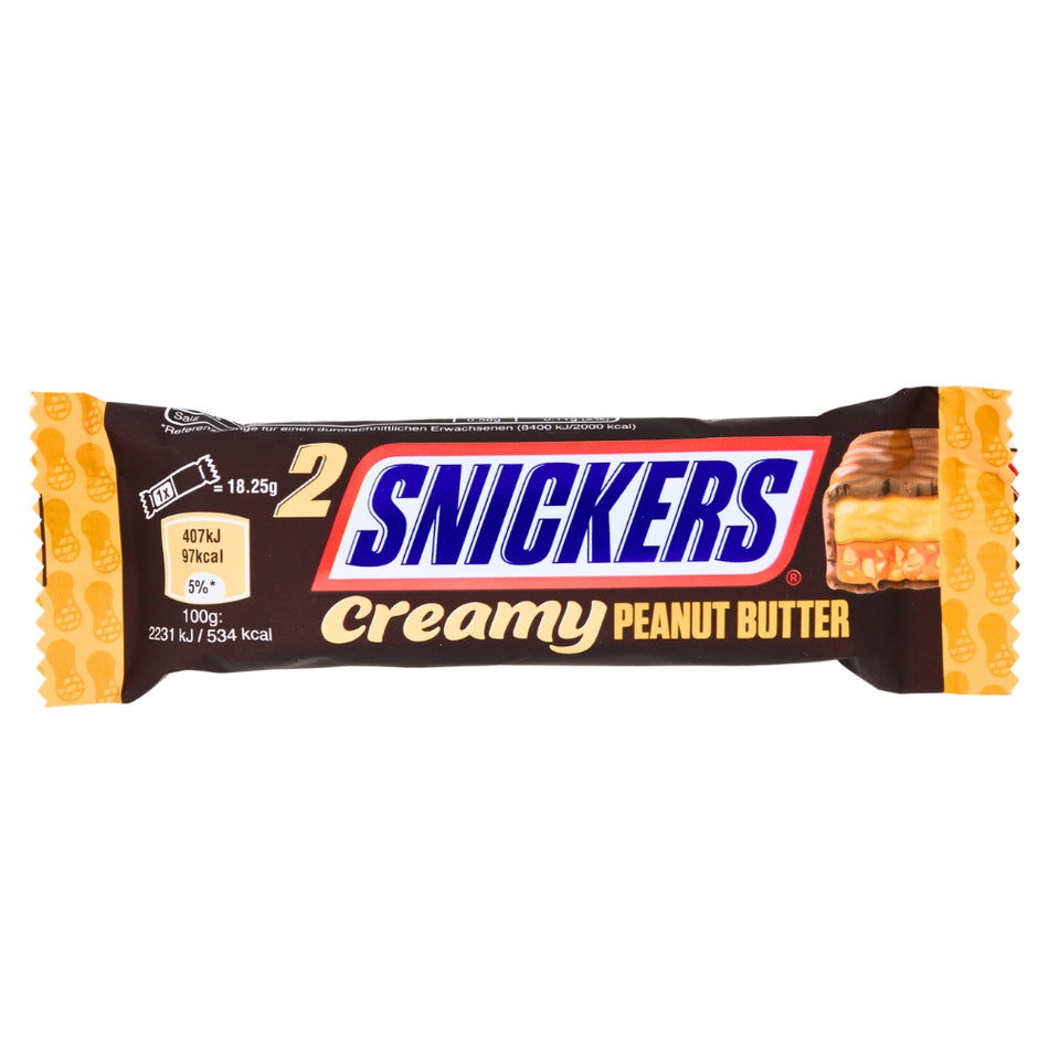 Snickers Creamy Peanut Butter Candy Bar - 36.5g-Snickers-Snickers bar-chocolate peanut butter