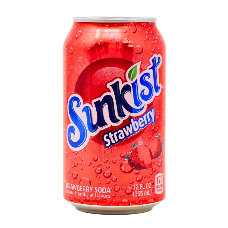 Sunkist Strawberry - 355ml-Sunkist Strawberry-Strawberry soda-Sunkist soda-Soda pop