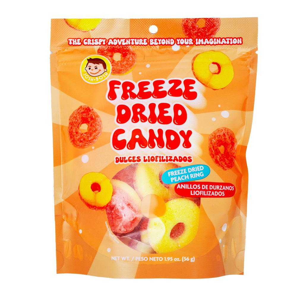 Josh Bosh Freeze Dried Candy Peach Rings - 1.95oz | Candy Funhouse