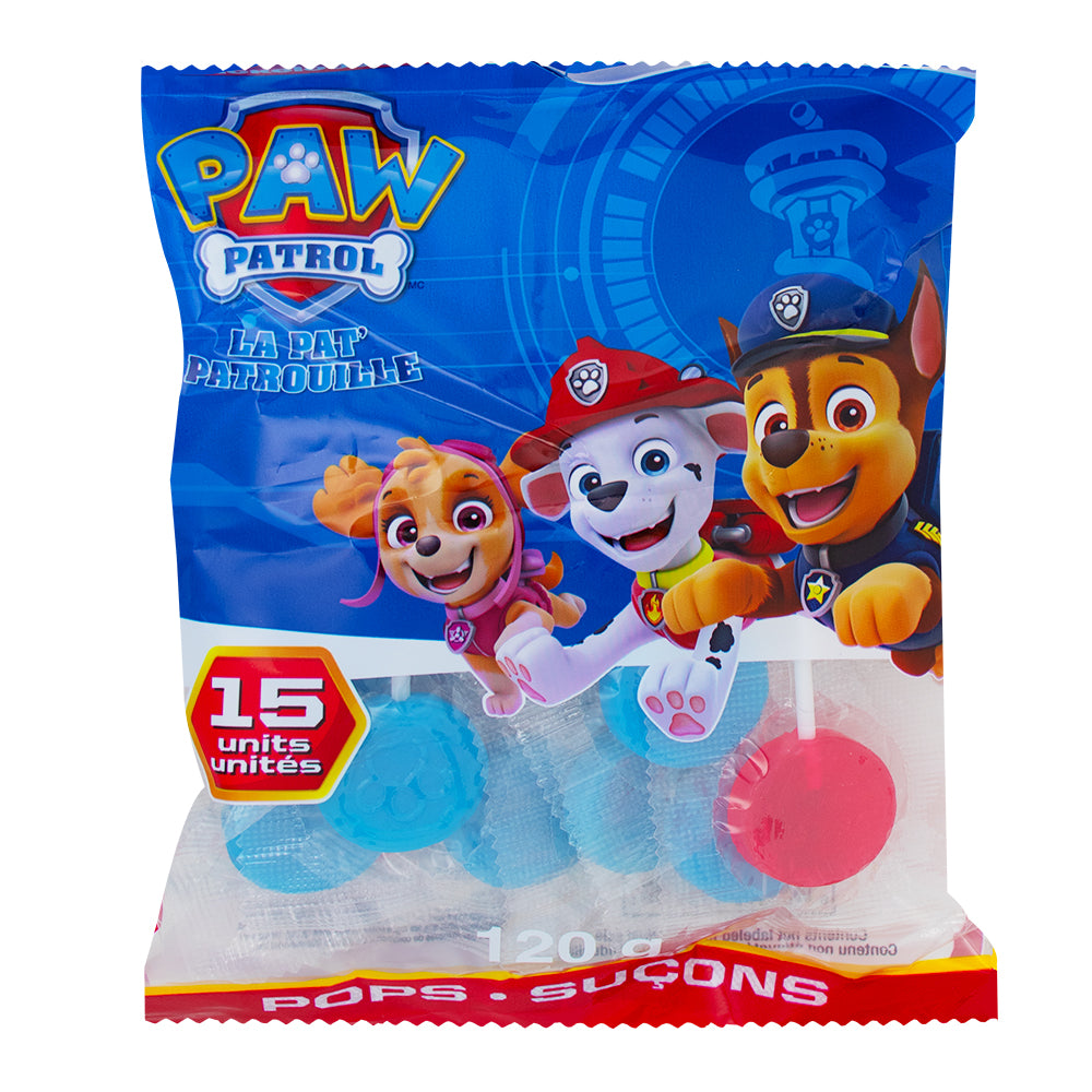Paw Patrol Lollipops 15 Pieces 120g Candy Funhouse Candy Funhouse US