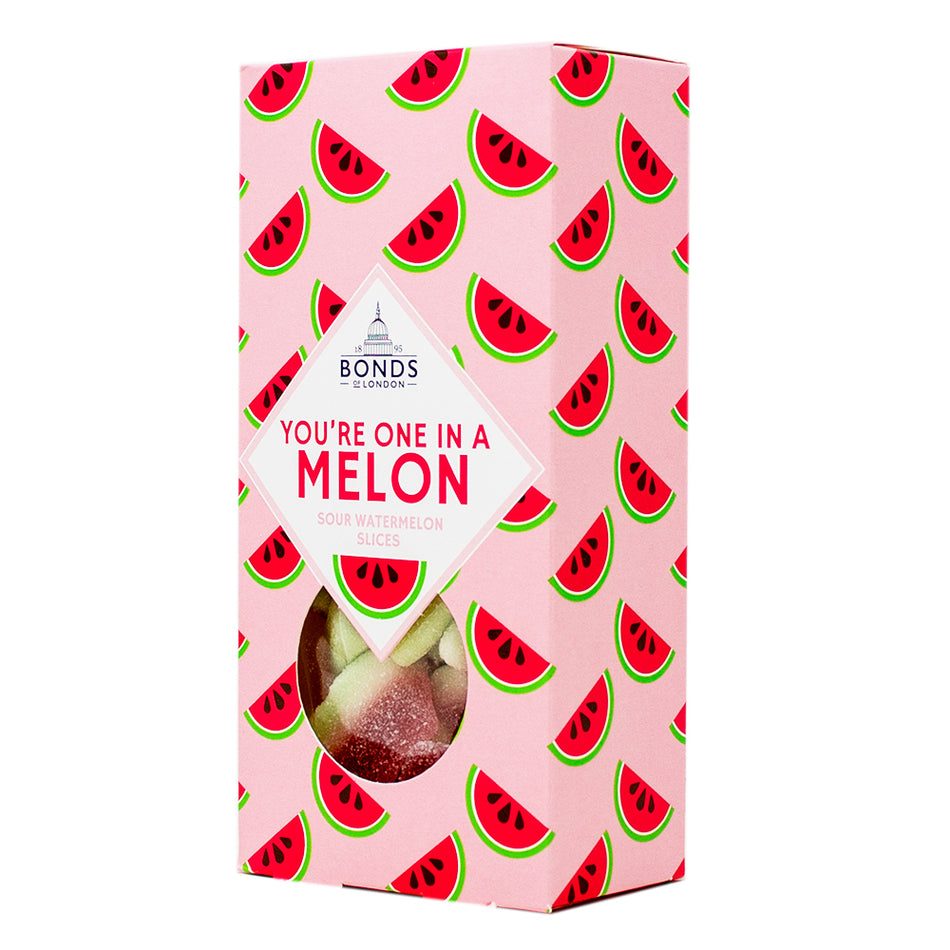 Bonds You're One in a Melon Sour Watermelon Slices (UK) - 160g - British Candy (UK) - 160g Nutrition Facts Ingredients