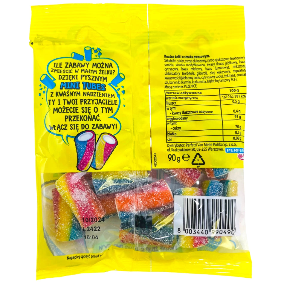 Chupa Chups Mini Tubes Sour - 90g Nutrition Facts Ingredients