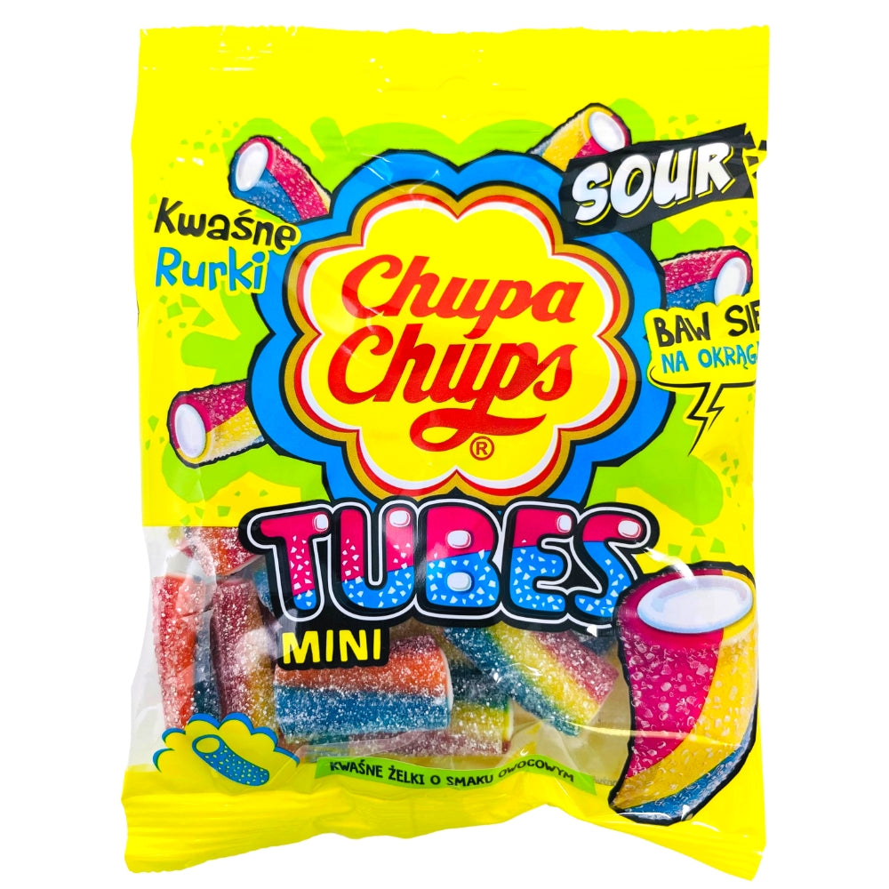 Chupa Chups Mini Tubes Sour - 90g | Candy Funhouse