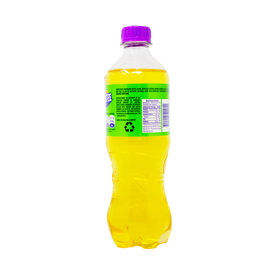 Frutee Pear Splash Soda (Barbados) - 500mL  Nutrition Facts Ingredients