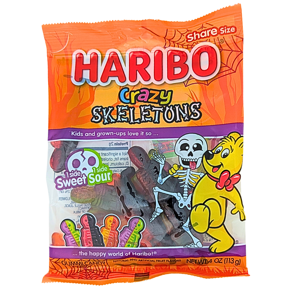 Haribo Crazy Skeletons Sweet Sour - 4oz | Candy Funhouse US