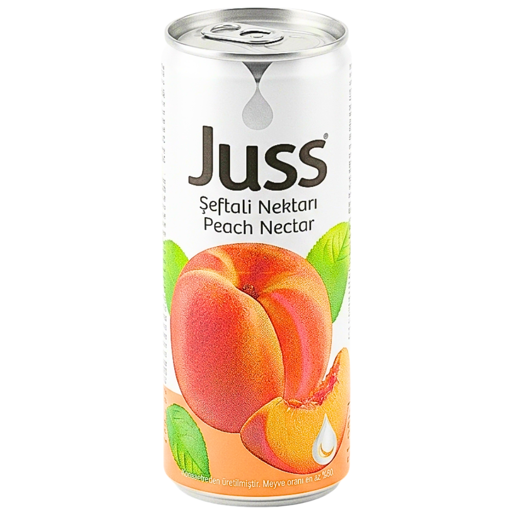 Juss Peach Nectar Drink (Turkey) - 250mL | Candy Funhouse US
