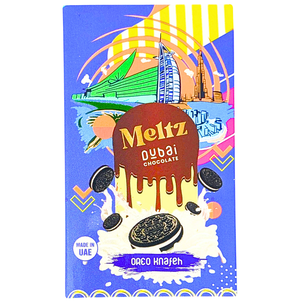 Meltz Dubai Chocolate Oreo Knafeh - 75g | Candy Funhouse US
