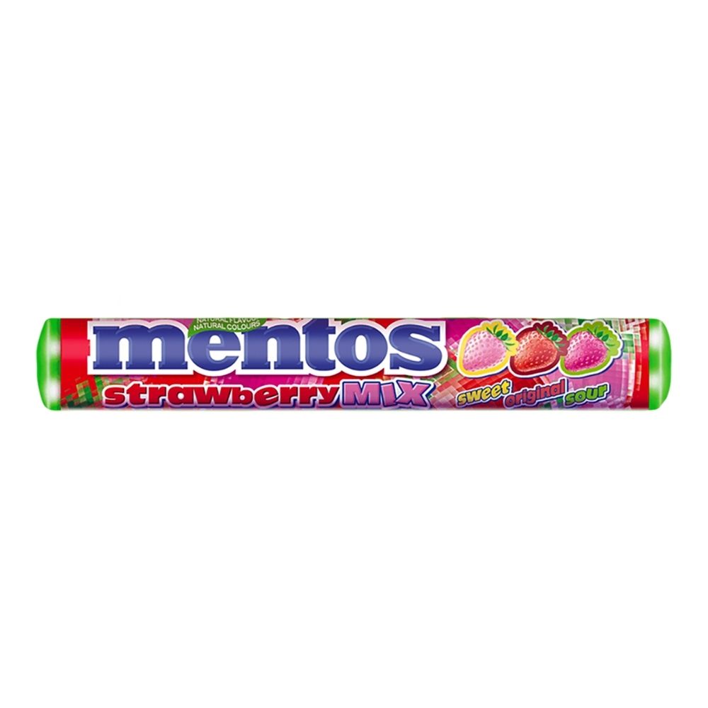 Mentos - Strawberry Mix - 37.5g  Candy Funhouse – Candy Funhouse US