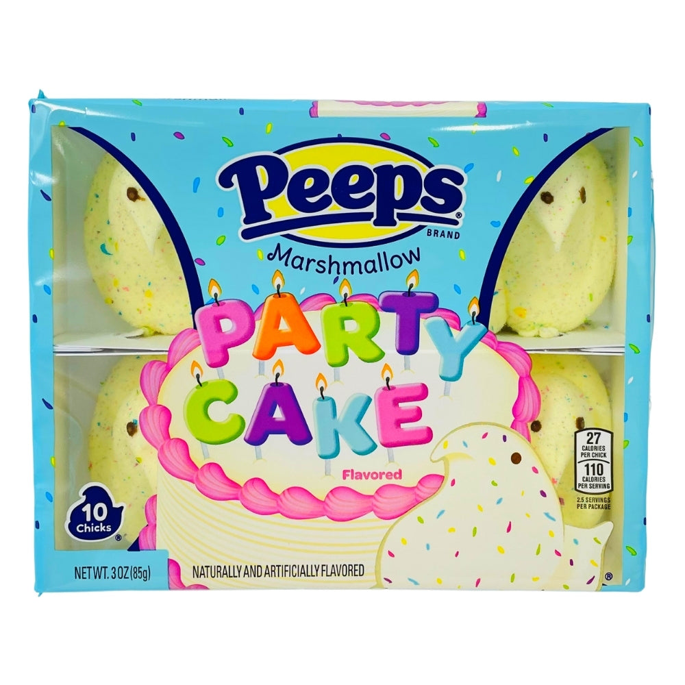 Peeps Marshmallow Party Cake Chicks 10ct - 3oz-marshmallow peeps-marshmallow cake-easter candy-Peeps easter candy