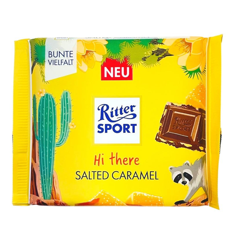 Ritter Sport Hi There Salted Caramel Chocolate Bar - 100g
