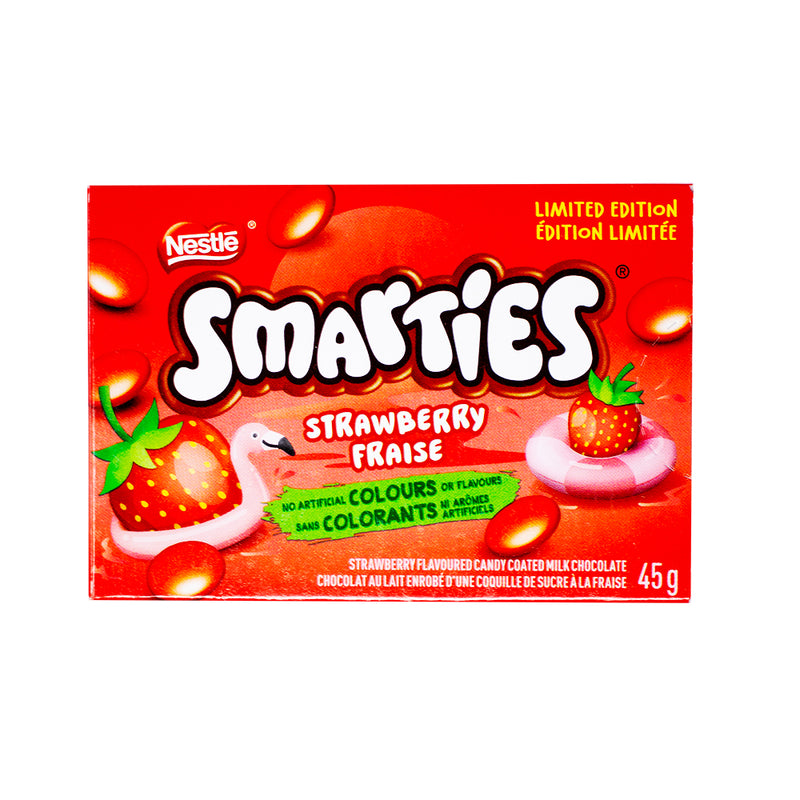 Smarties Candy Strawberry Limited Edition - 45g - Canadian candy