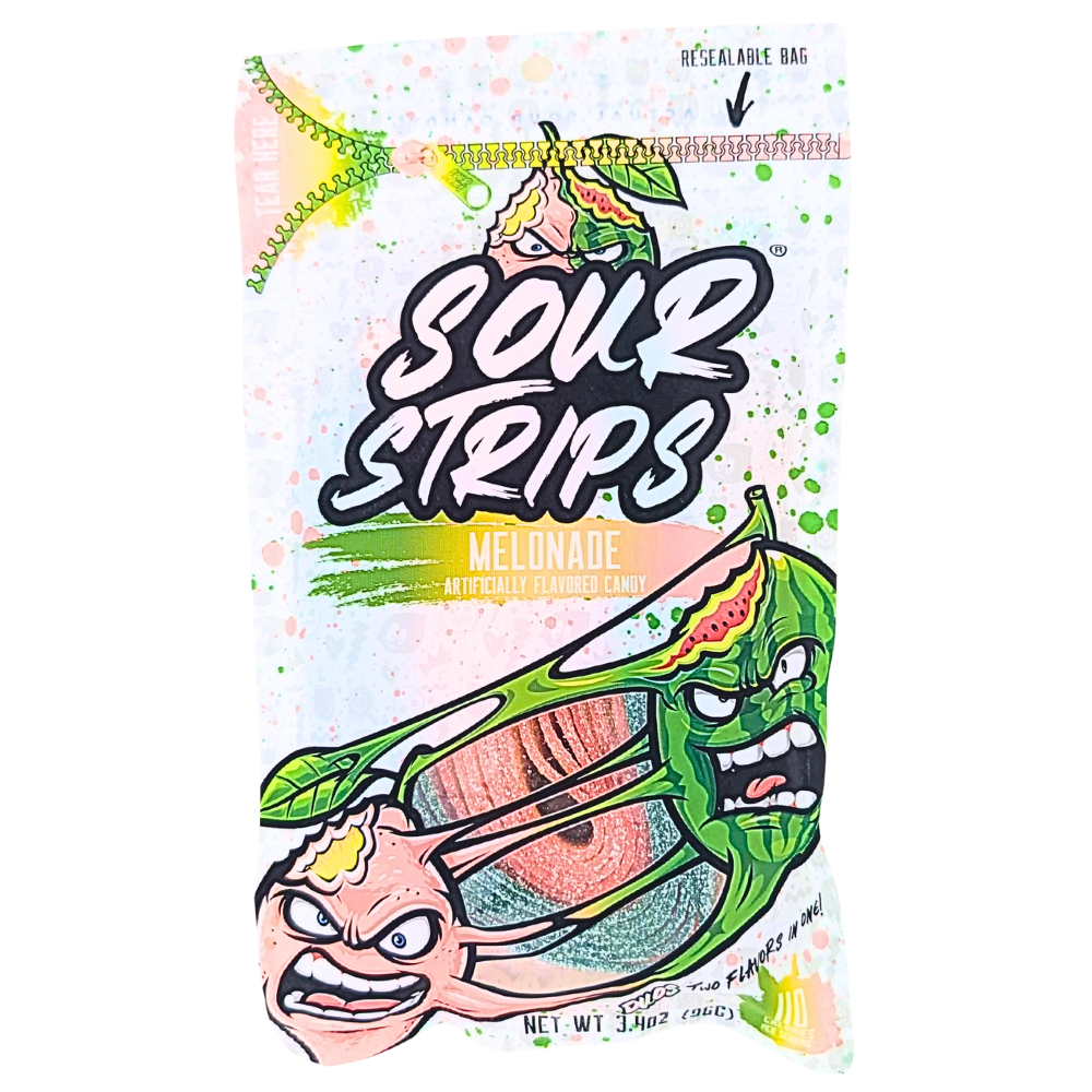 Sour Strips Melonade - 96g | Candy Funhouse US
