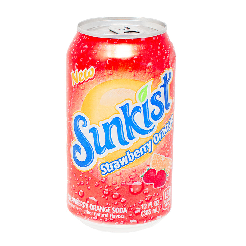 Sunkist Strawberry Orange Soda - 355mL