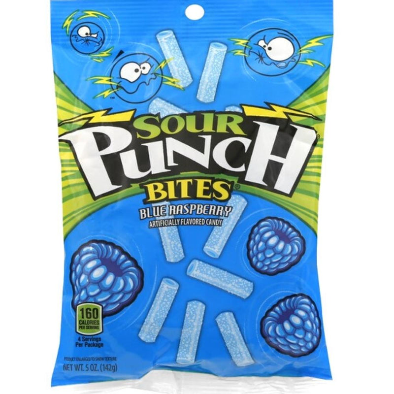 Sour Candy-Blue Raspberry-Sour punch straws-sour punch bites