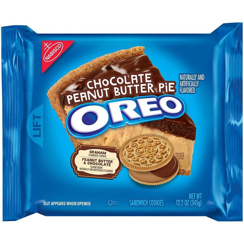 Oreo Chocolate Peanut Butter Pie- Family Size -Peanut Butter Oreos - Chocolate Peanut Butter Cookies - Chocolate Peanut Butter Pie