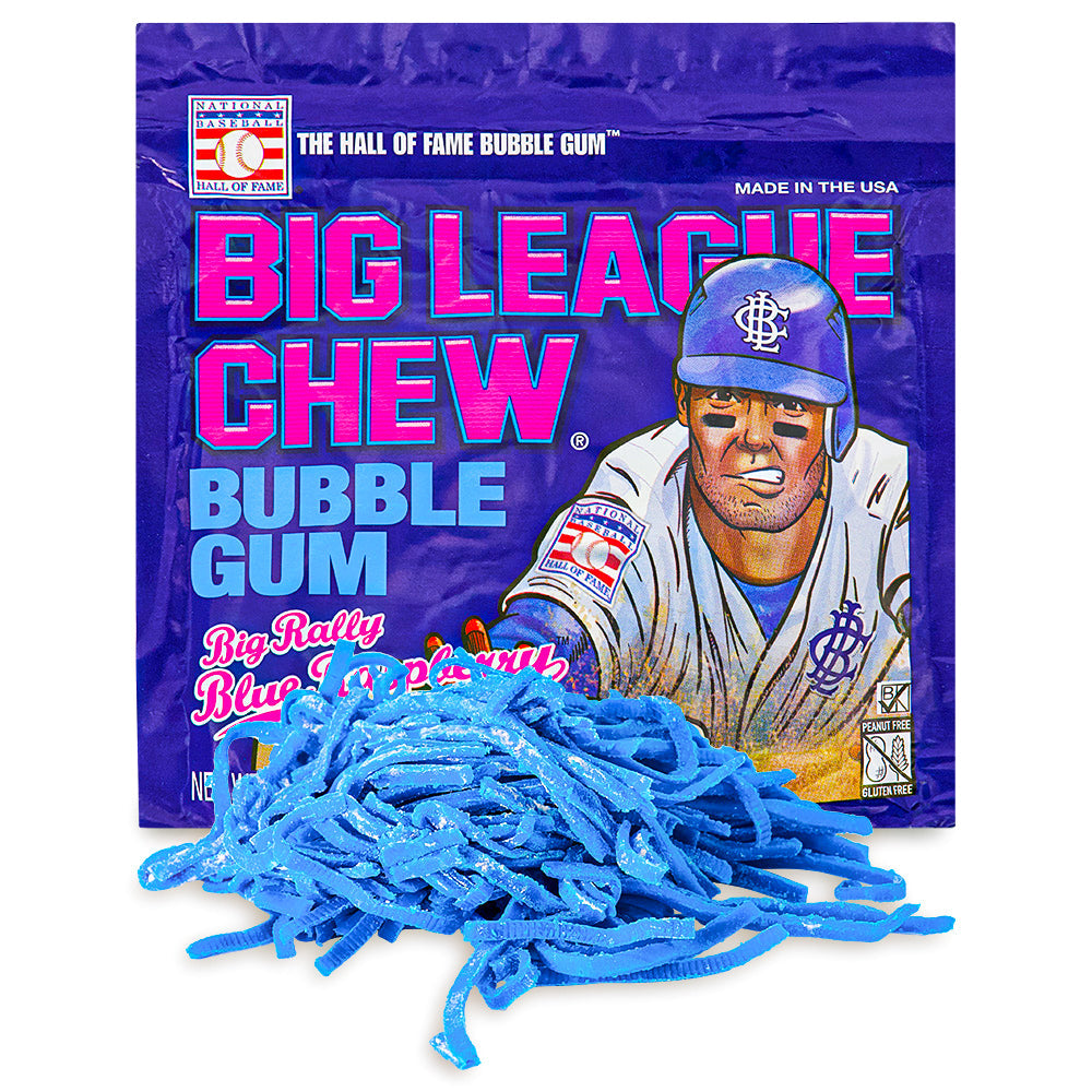 Big League Chew Blue Raspberry Bubble Gum | Candy Funhouse