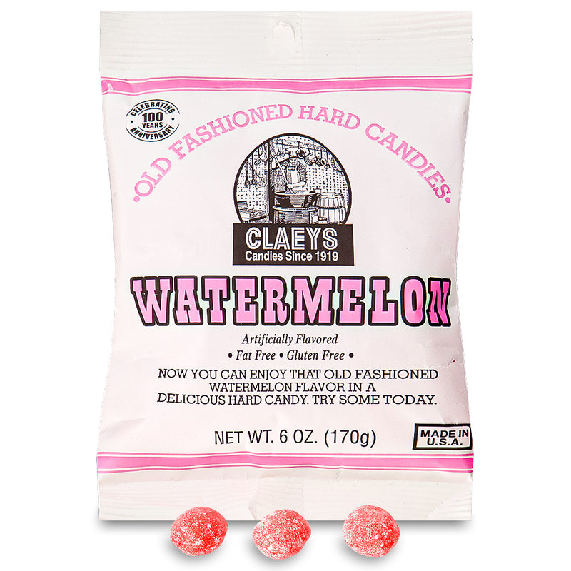 Claeys Watermelon Old Fashioned Hard Candies Opened, Hard Candies, Claeys Hard Candies, Watermelon Hard Candy, Watermelon Candy