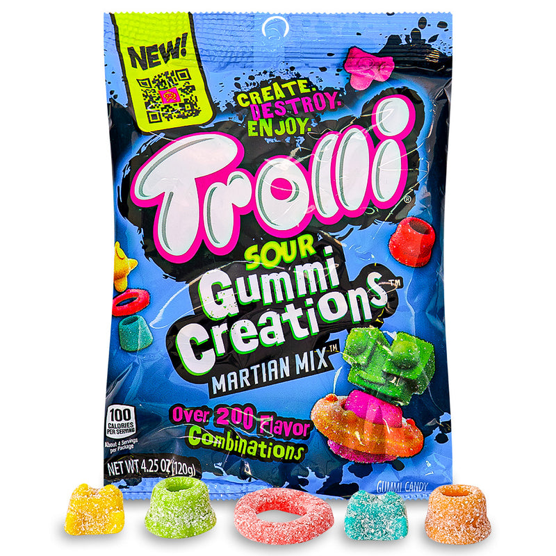 Trolli Sour Gummi Creations Martian Mix 4.25oz Opened