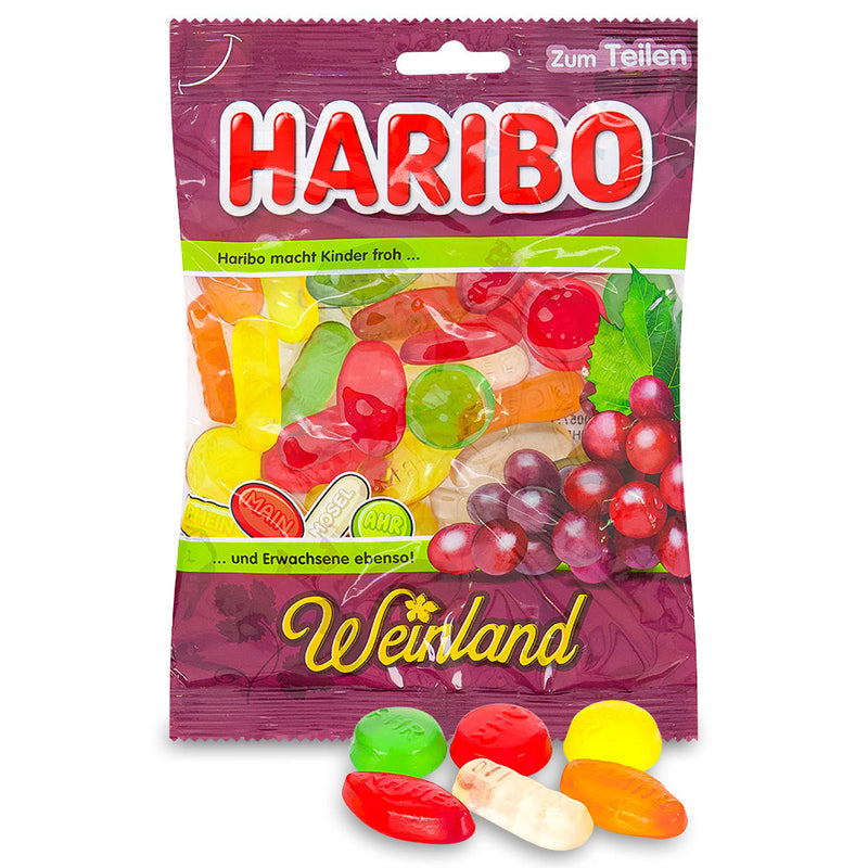 Haribo Weinland Wine Gums-200 g, Haribo Weinland Wine Gums, wine gum candy, fruity flavors, sweet adventure, chewy candy, candy connoisseur, haribo, haribo gummy, haribo gummies, german candy, sour gummy, sour gummies, german gummies, gummies, gummy candy, best gummies