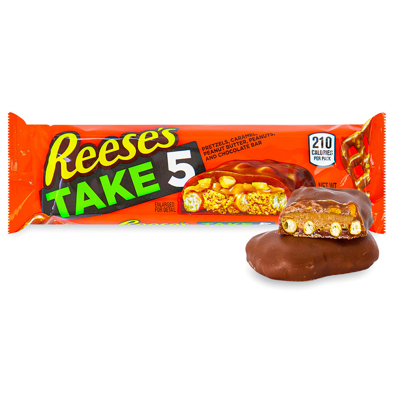 Reese's Take 5 Candy Bar 42g Opened, Reeses, reeses chocolate, reeses cups, reeses peanut butter cups, peanut butter cups, take 5 candy bar, reeses take 5