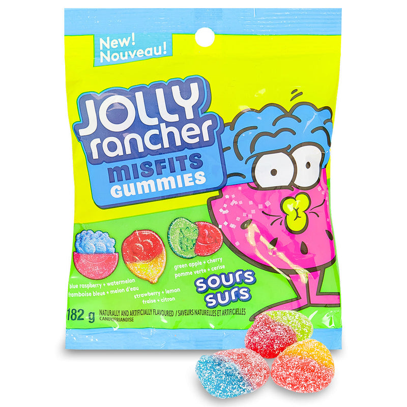 Jolly Rancher Misfits Gummies Sours Candy - 182 g, Jolly Rancher Misfits Gummies Sours, Sour candy, Tangy gummies, Jolly Rancher flavors, Sweet and sour candy, Sourlicious treats, Candy assortment, Fruit-flavored gummies, jolly rancher, jolly rancher candy, jolly rancher sour candy, jolly rancher sour, jolly rancher hard candy, hard candies, jolly rancher hard candies, jolly rancher gummies, gummies, jolly rancher gummy