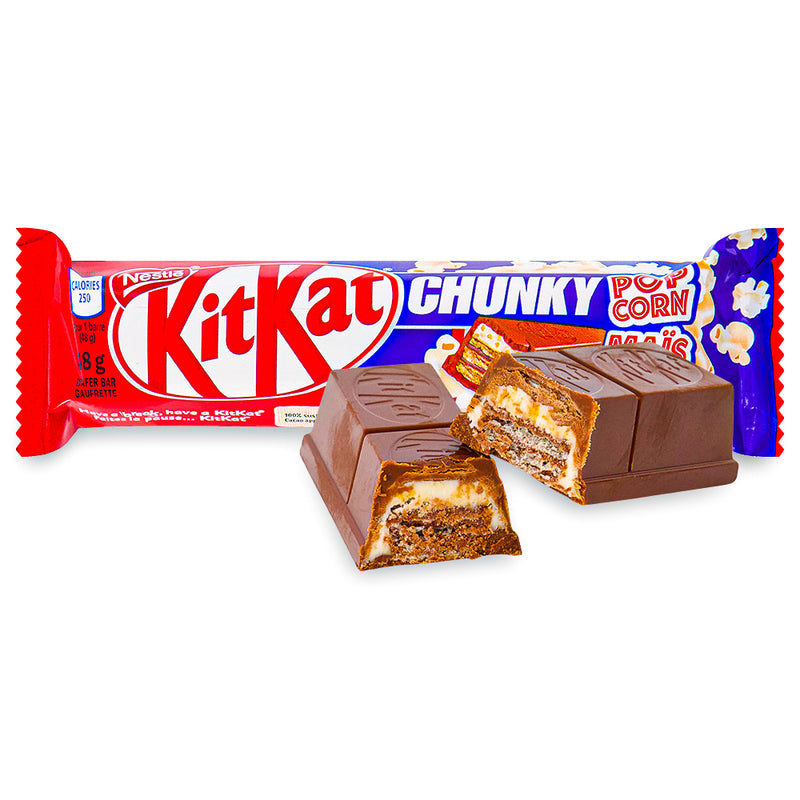 Nestle Kit Kat Chunky Popcorn Bar 48g Opened - Canadian Chocolate Bar