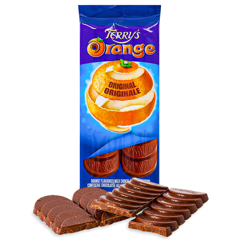 Terry's Chocolate Orange Bar UK 90g Opened, terrys chocolate, terry's chocolate, british chocolate, orange chocolate