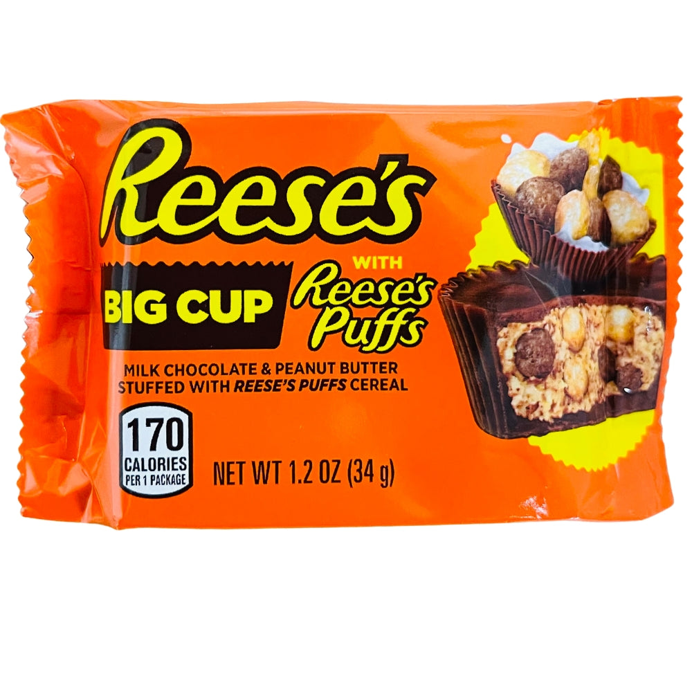 Reese's Milk Chocolate & Peanut Butter Cups, With Pieces Candy, Big Cup, King Size - 2.8 oz