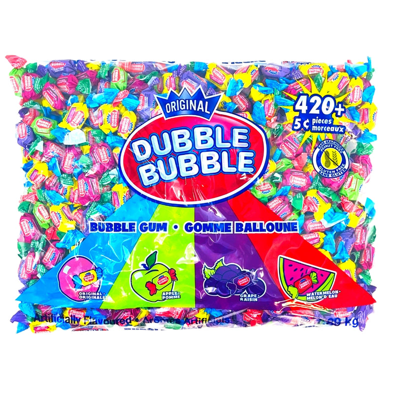 Dubble Bubble Bubblegum Assorted 420+ Pieces - Canadian Candy - 1920s Candy