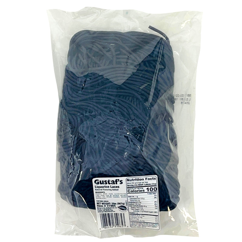 Gustaf's Black Licorice Laces, Licorice, Black Licorice, String Licorice, Black Licorice Laces