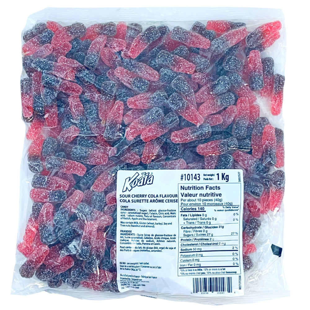 Koala Sour Cherry Cola Bottles Candies - 1 kg