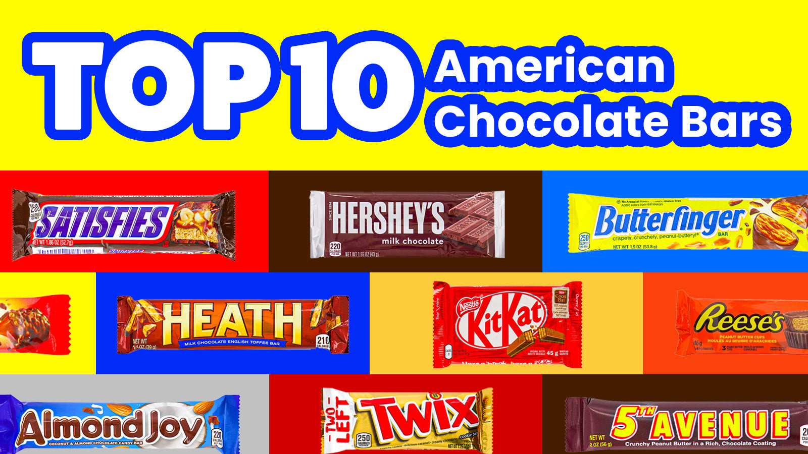Top 10 American Chocolate Bars| Candy Funhouse – Candy Funhouse US