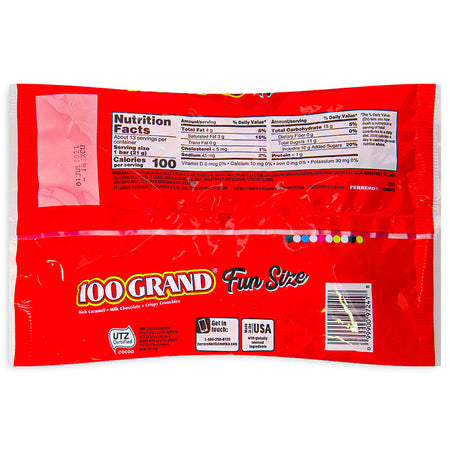100 grand bar fun size - 10oz