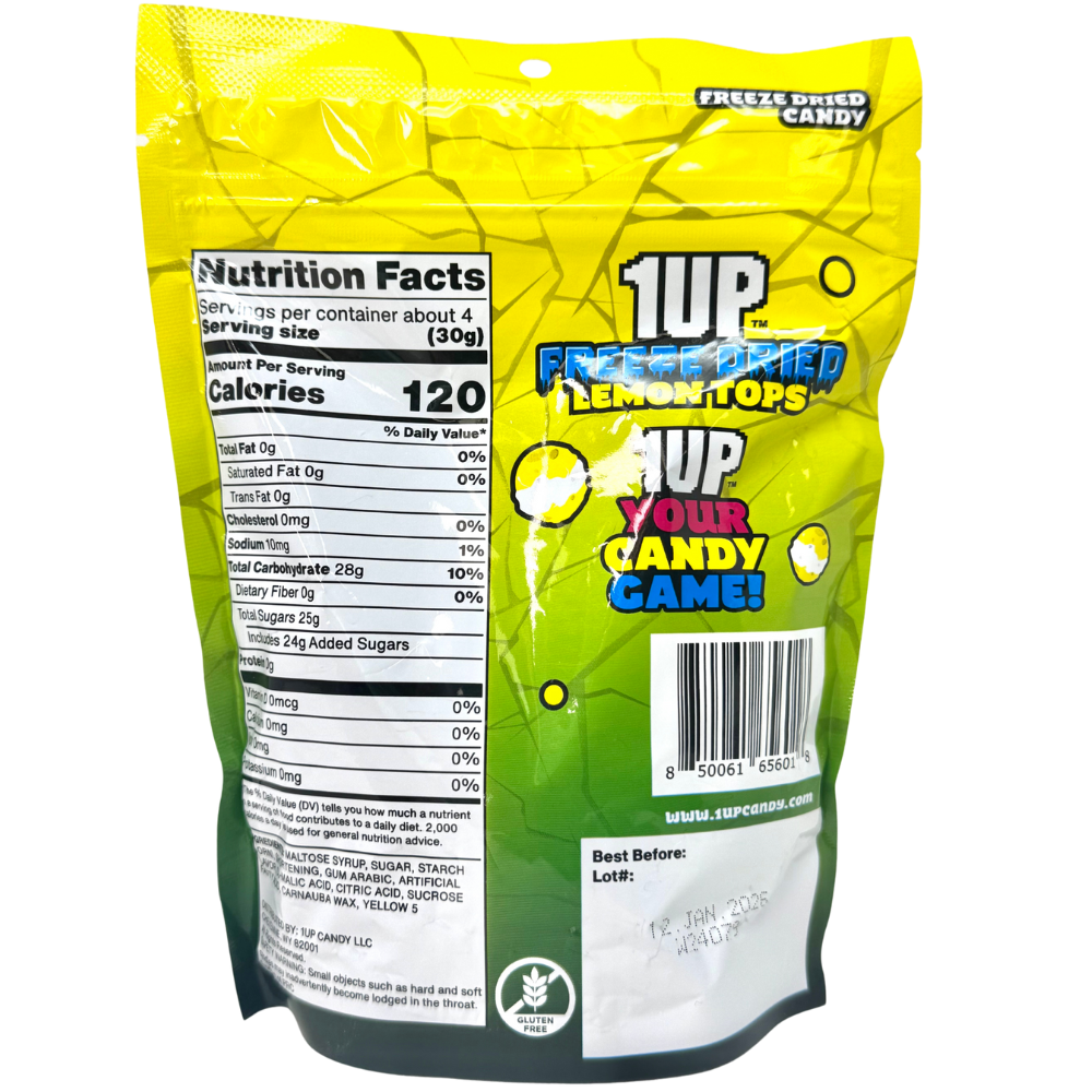 1UP Freeze Dried Lemon Tops - 2oz