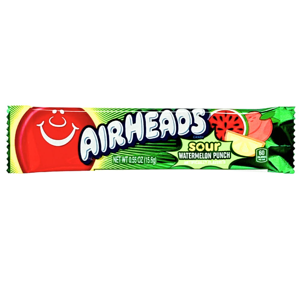 Airheads Sour Watermelon Punch 0.55oz Candy Funhouse Candy