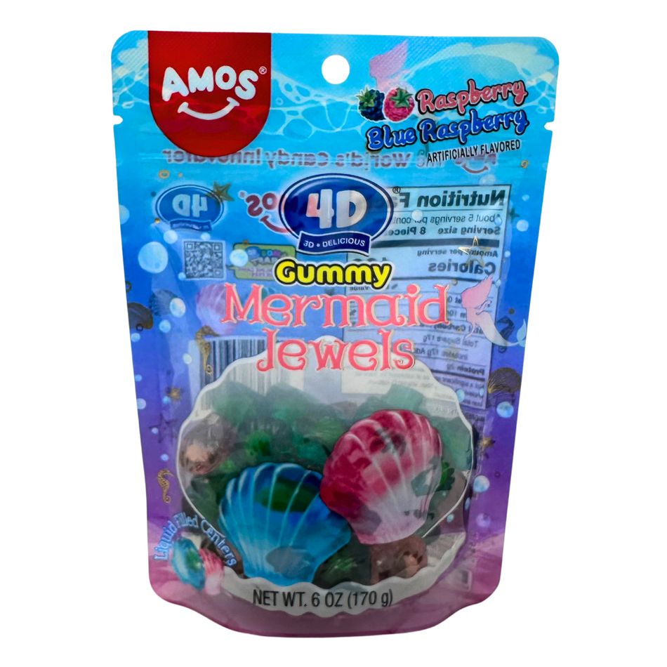 Amos 4D Gummy Mermaid Jewels - 6oz