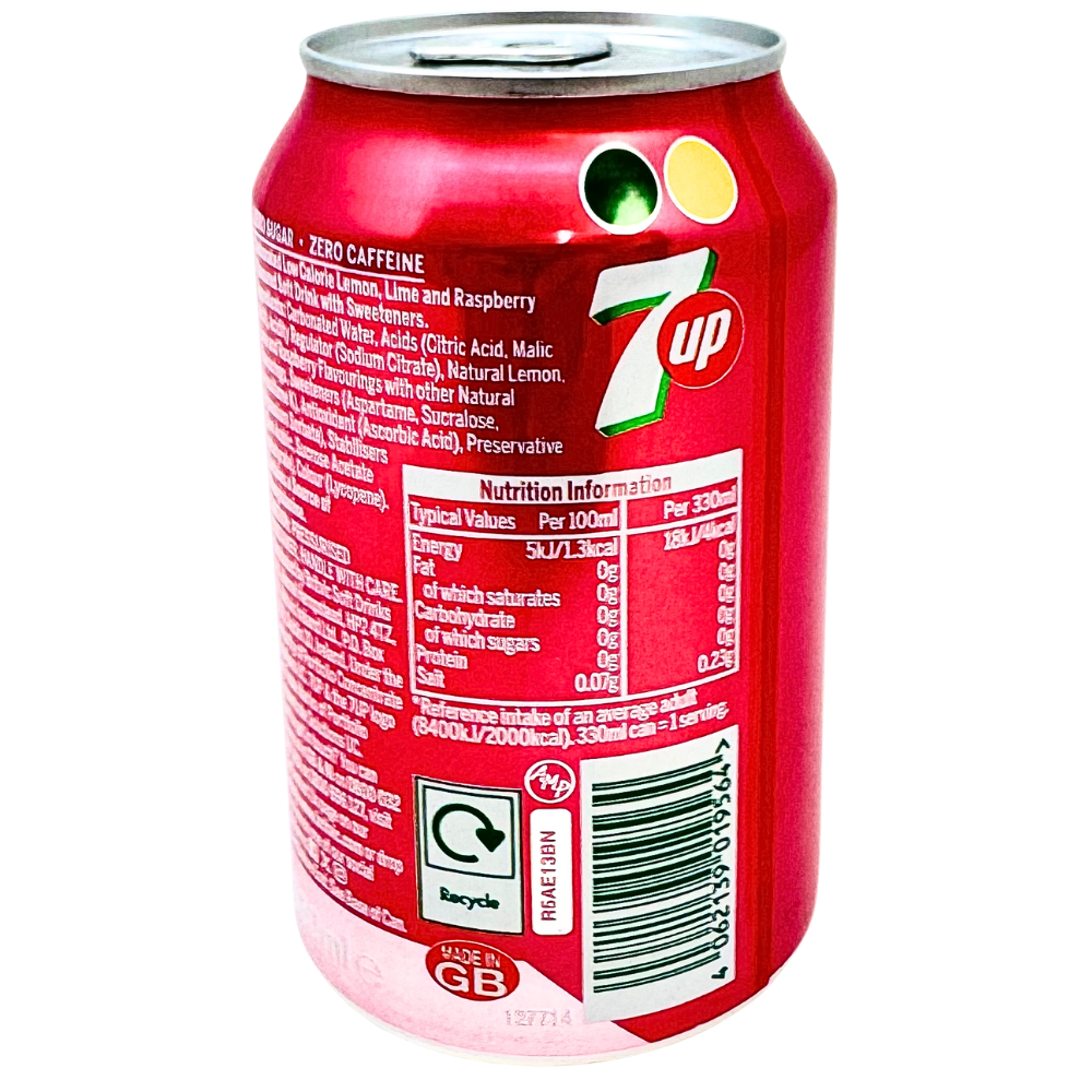 7-Up Pink Lemonade Zero (UK) - 330mL