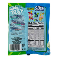 Herbert's Best Criss Crawlers Gummies - 3.5oz Nutrition Facts Ingredients-Gummy Worms-Sour Candy