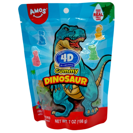 Amos 4D Gummy Dinosaurs - 7oz